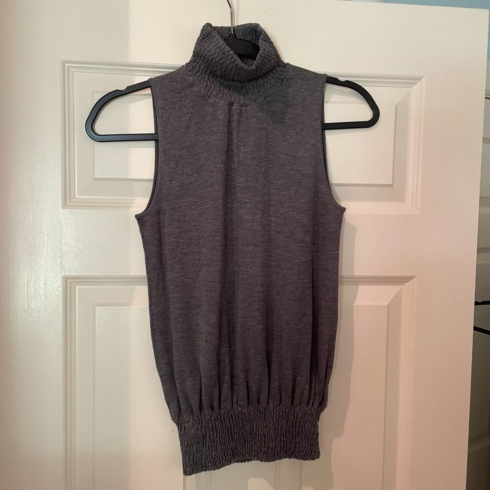 Grey Zara Sleeveless Turtleneck